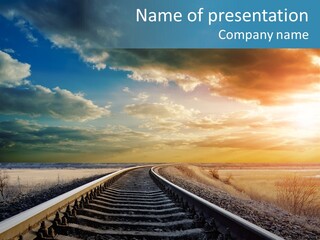 Outdoor Railway Abstract PowerPoint Template