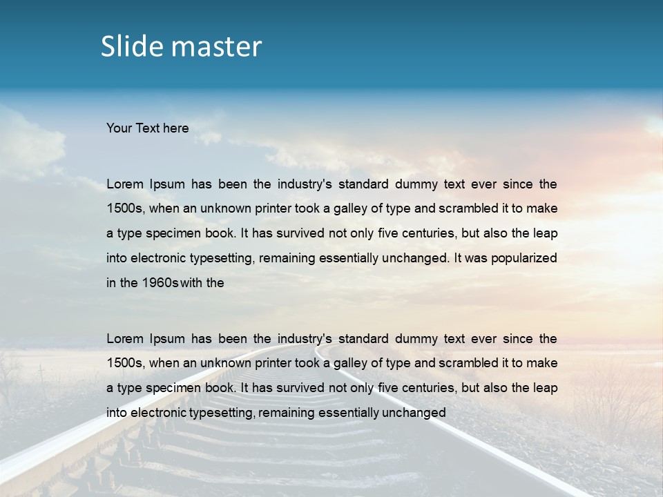 Outdoor Railway Abstract PowerPoint Template