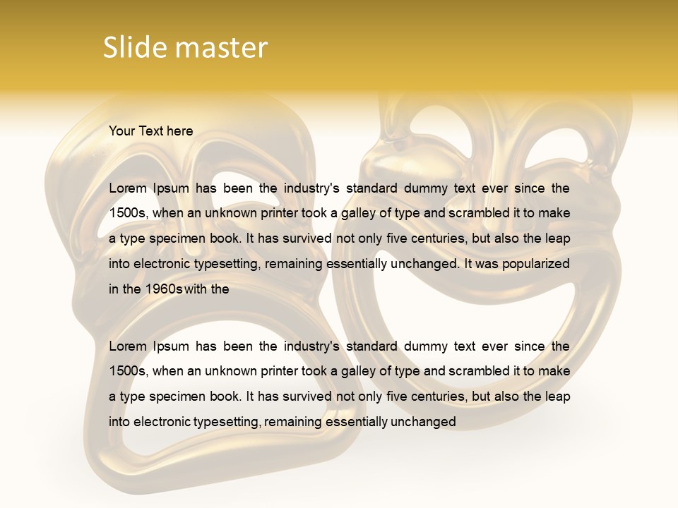 Oposites Tragedy Performing PowerPoint Template