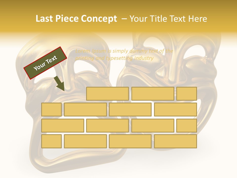 Oposites Tragedy Performing PowerPoint Template