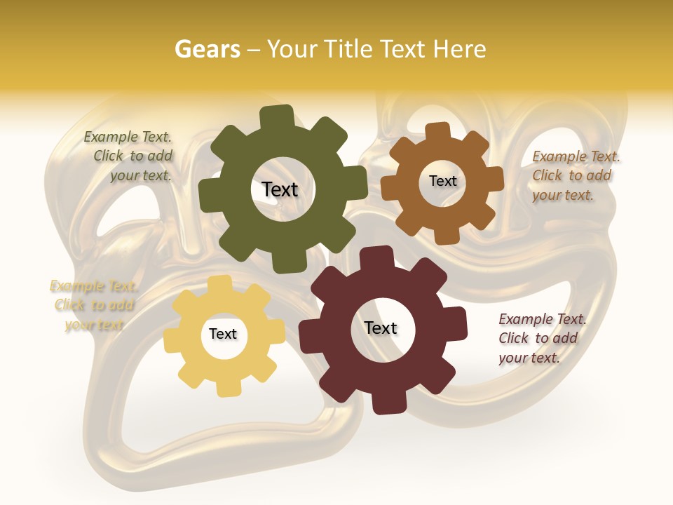 Oposites Tragedy Performing PowerPoint Template