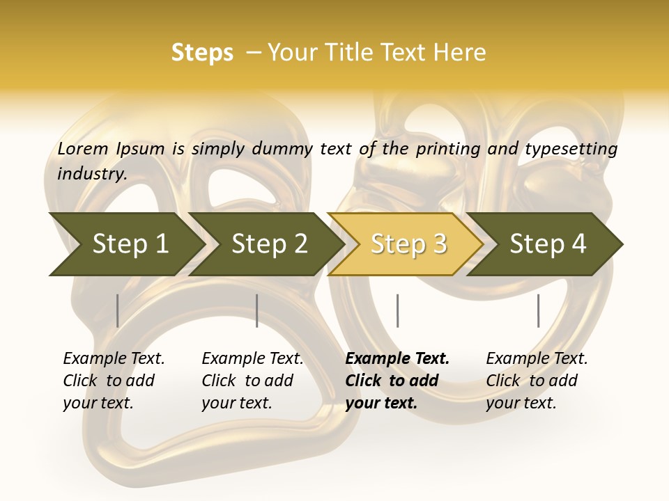 Oposites Tragedy Performing PowerPoint Template