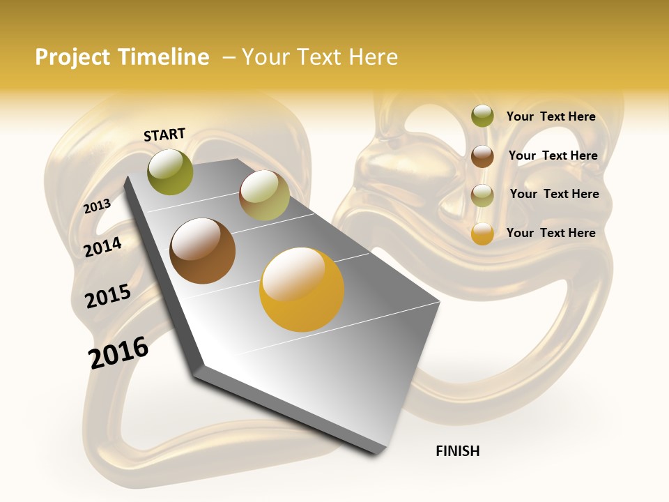 Oposites Tragedy Performing PowerPoint Template
