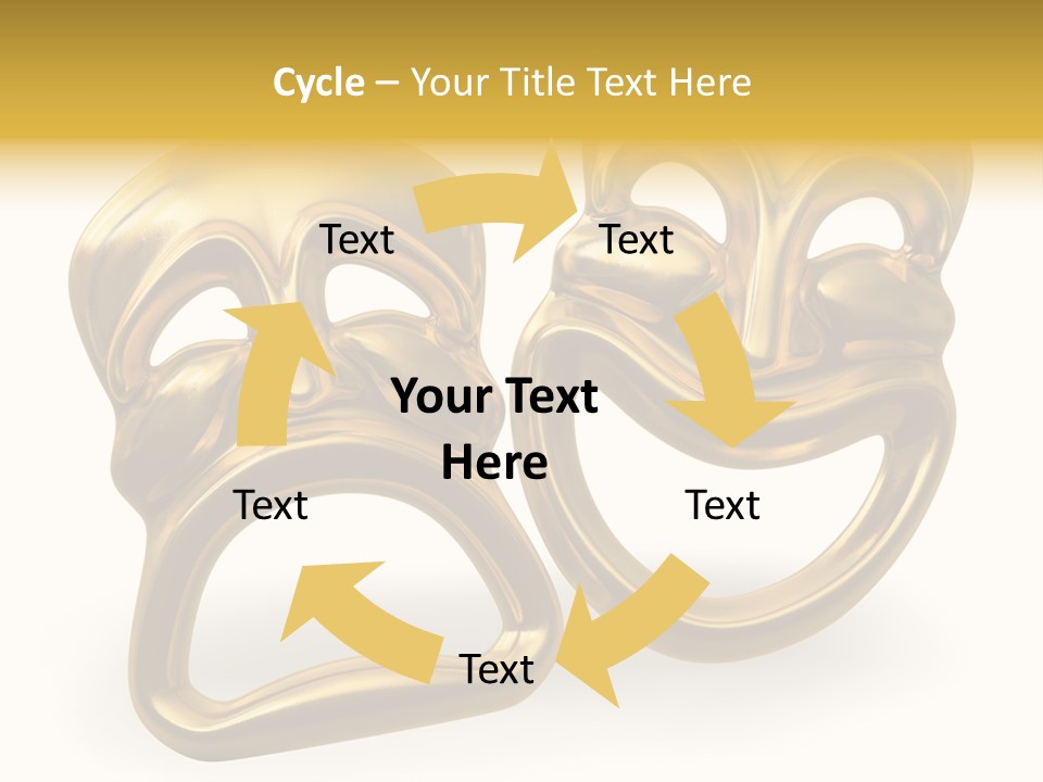 Oposites Tragedy Performing PowerPoint Template