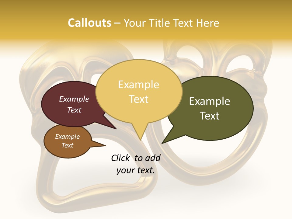 Oposites Tragedy Performing PowerPoint Template