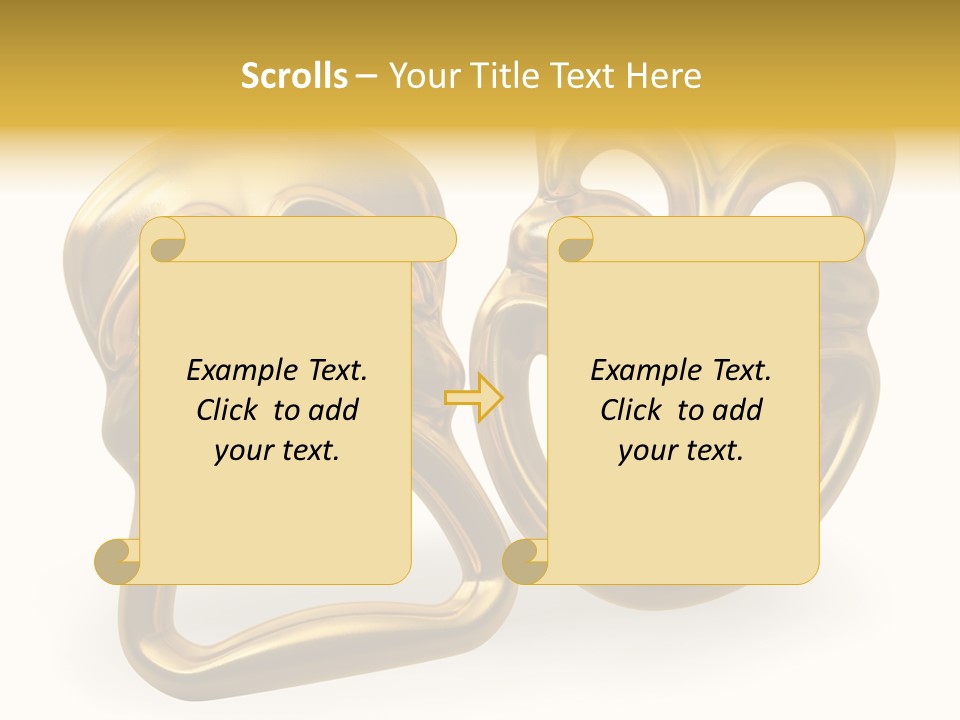 Oposites Tragedy Performing PowerPoint Template