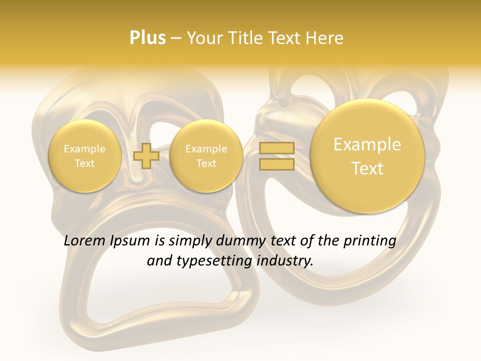 Oposites Tragedy Performing PowerPoint Template