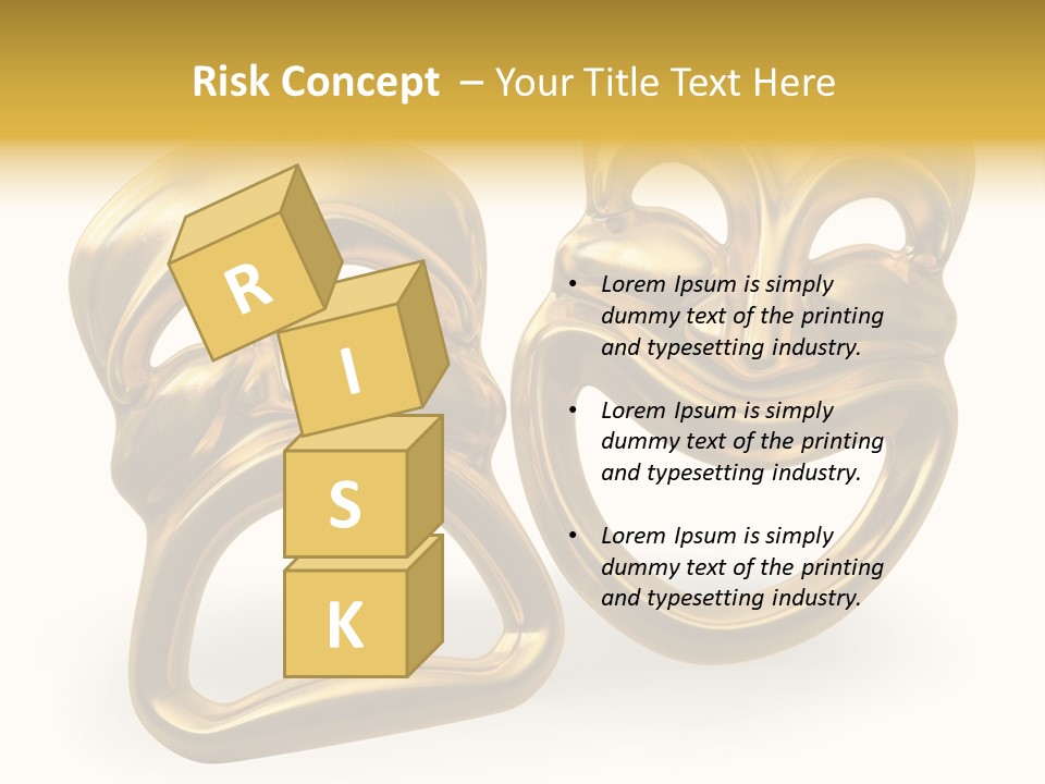 Oposites Tragedy Performing PowerPoint Template