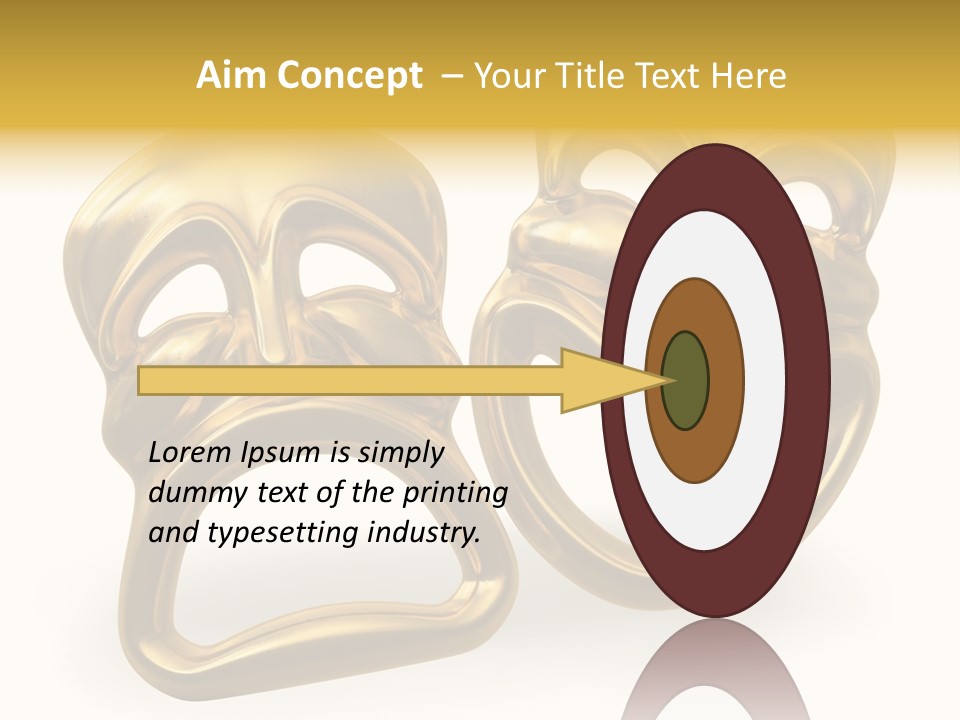 Oposites Tragedy Performing PowerPoint Template