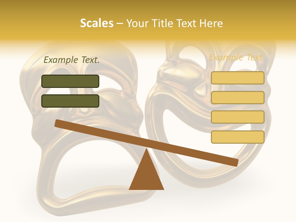 Oposites Tragedy Performing PowerPoint Template