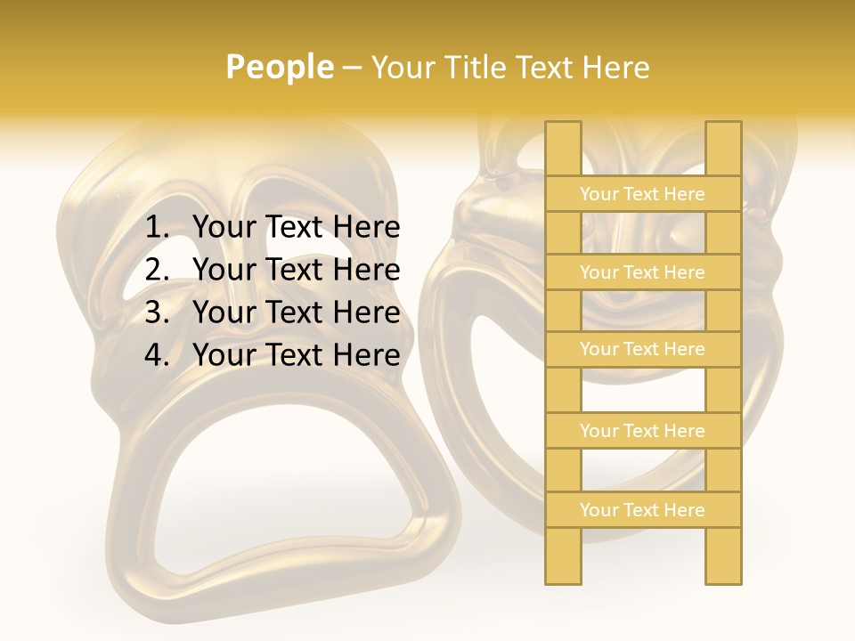 Oposites Tragedy Performing PowerPoint Template