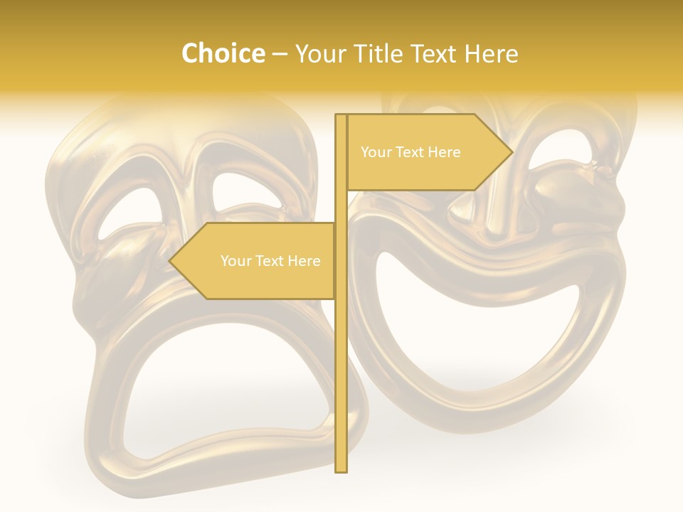 Oposites Tragedy Performing PowerPoint Template