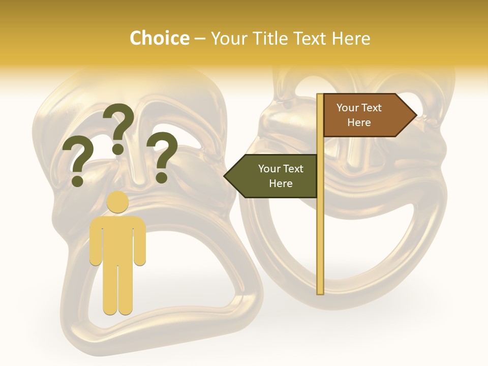 Oposites Tragedy Performing PowerPoint Template