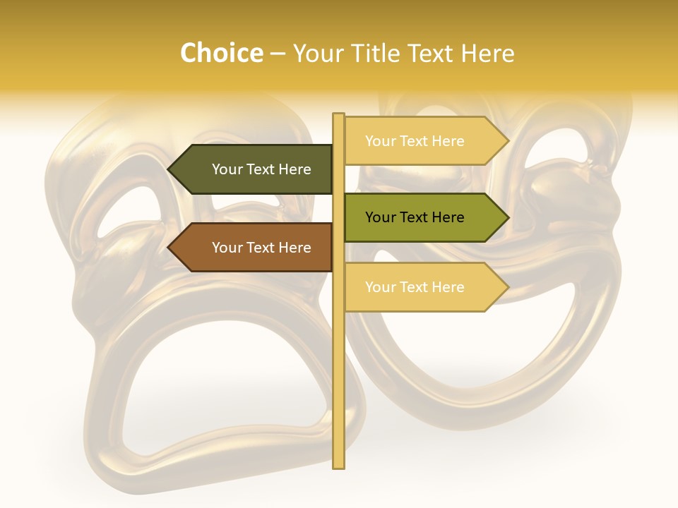 Oposites Tragedy Performing PowerPoint Template