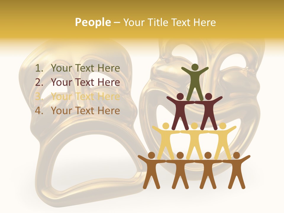 Oposites Tragedy Performing PowerPoint Template