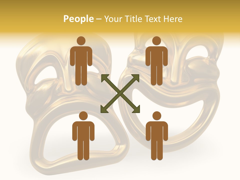 Oposites Tragedy Performing PowerPoint Template