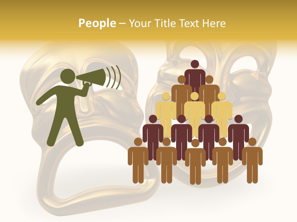 Oposites Tragedy Performing PowerPoint Template