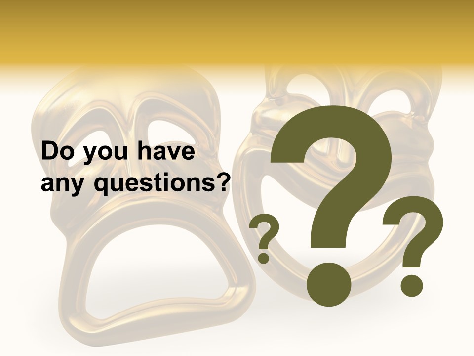 Oposites Tragedy Performing PowerPoint Template