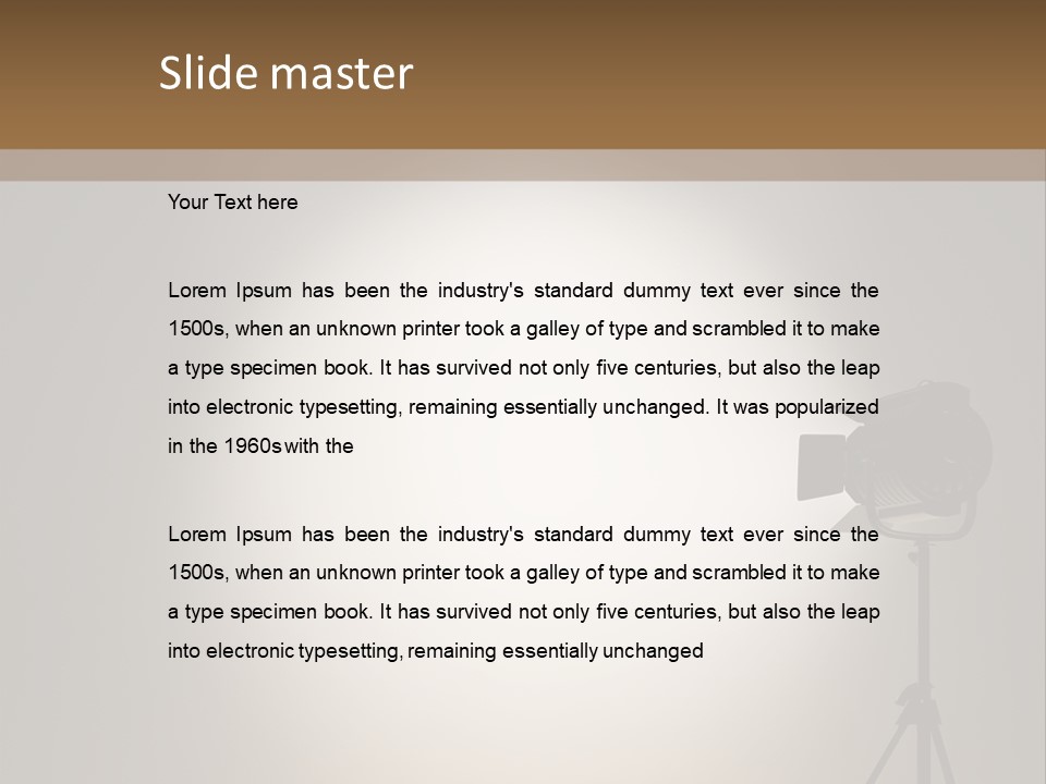 Award Movie Industry Illustration PowerPoint Template