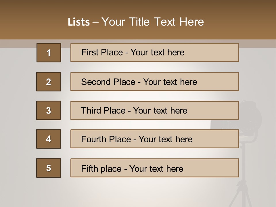 Award Movie Industry Illustration PowerPoint Template