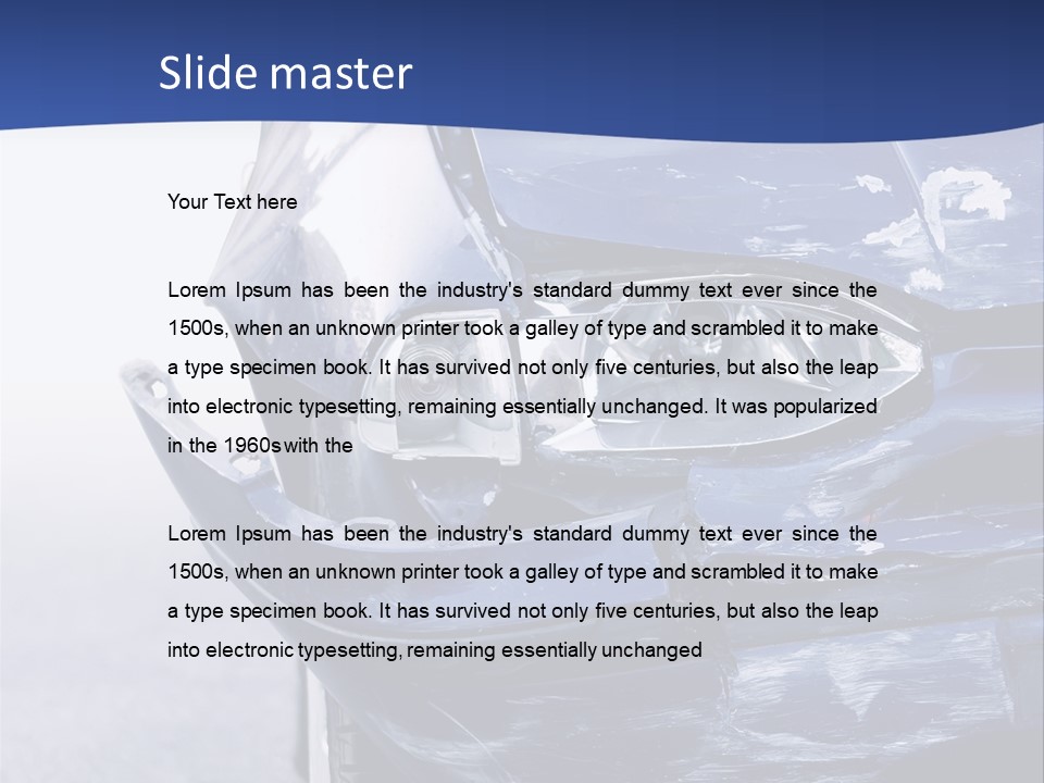 Traffic Street Tire PowerPoint Template