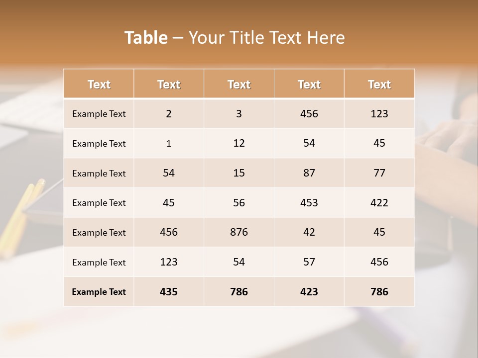 Industry Table Idea PowerPoint Template