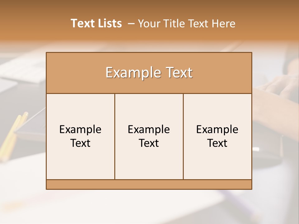 Industry Table Idea PowerPoint Template