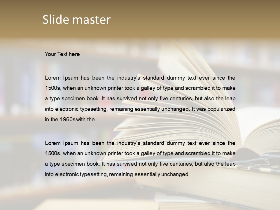 Literature Interior Tack PowerPoint Template