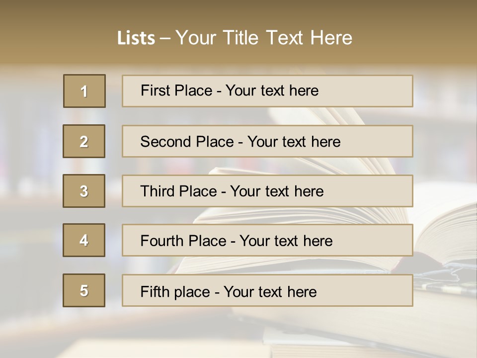 Literature Interior Tack PowerPoint Template