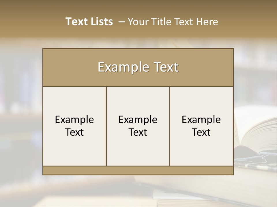 Literature Interior Tack PowerPoint Template