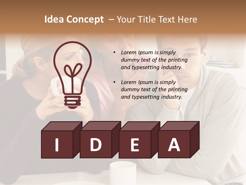 Sixties Argument Arguing PowerPoint Template
