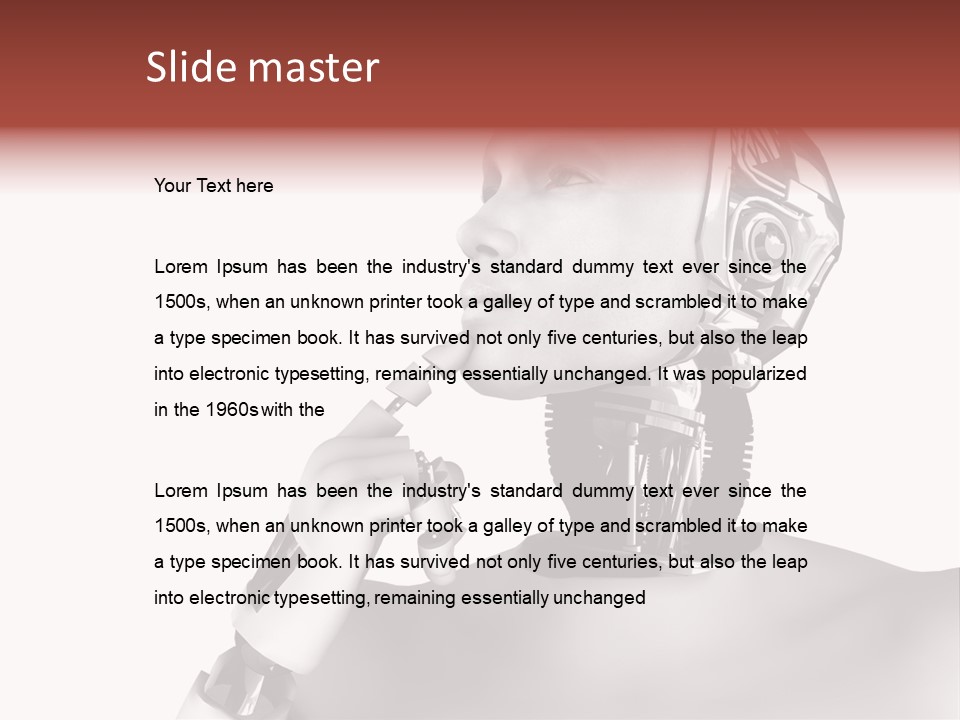 Cybernetics Visioning Robotic PowerPoint Template