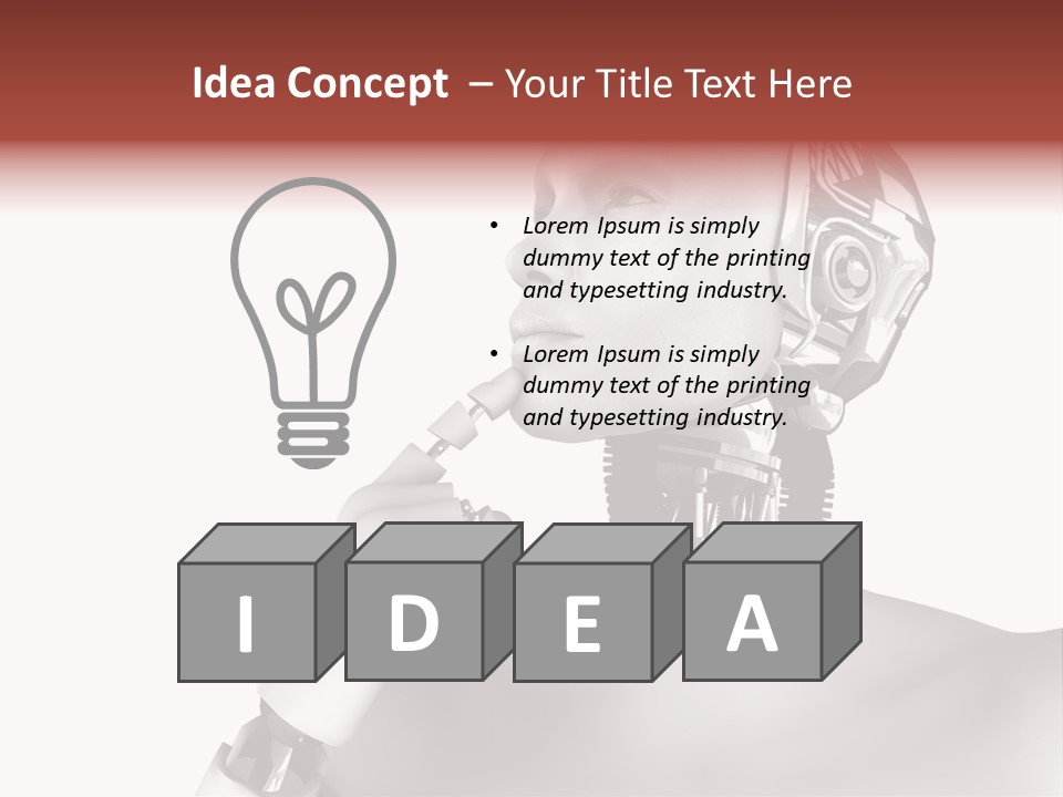 Cybernetics Visioning Robotic PowerPoint Template