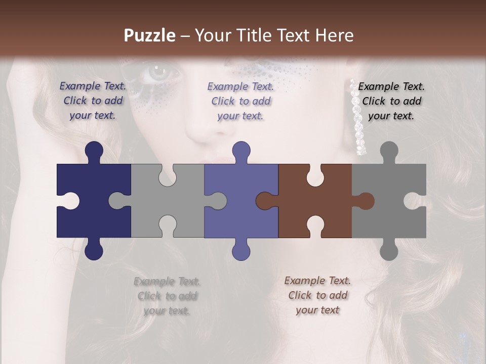 Attractive White Sensuality PowerPoint Template