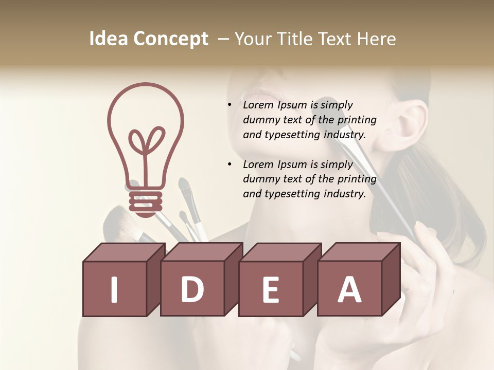 Female Fashion Healthy PowerPoint Template