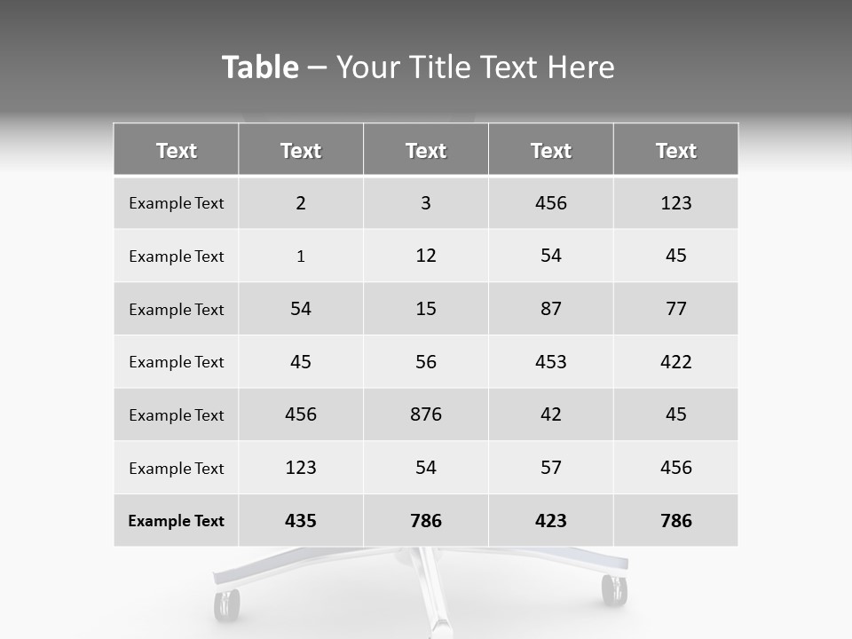 Bench Company Simple PowerPoint Template