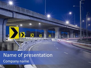 City Bypass Column PowerPoint Template