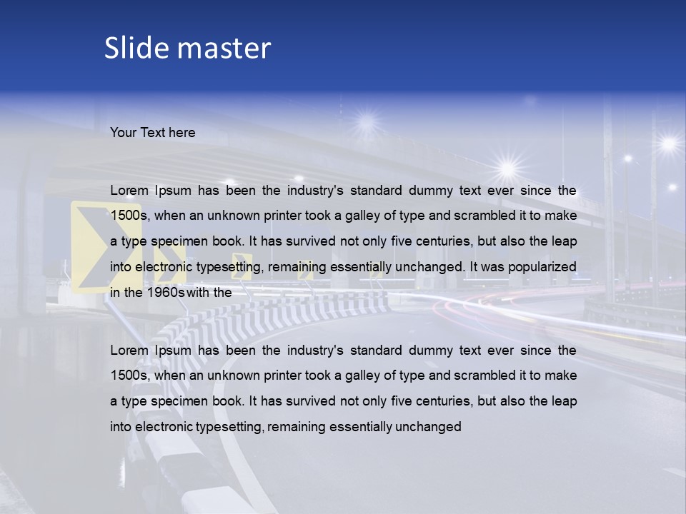 City Bypass Column PowerPoint Template