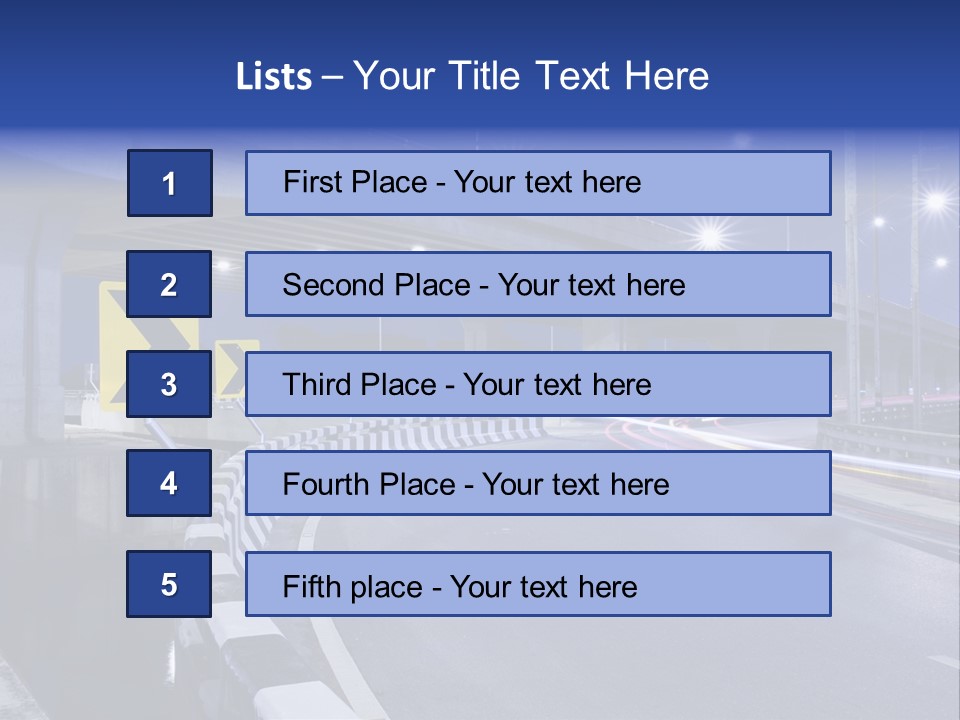 City Bypass Column PowerPoint Template