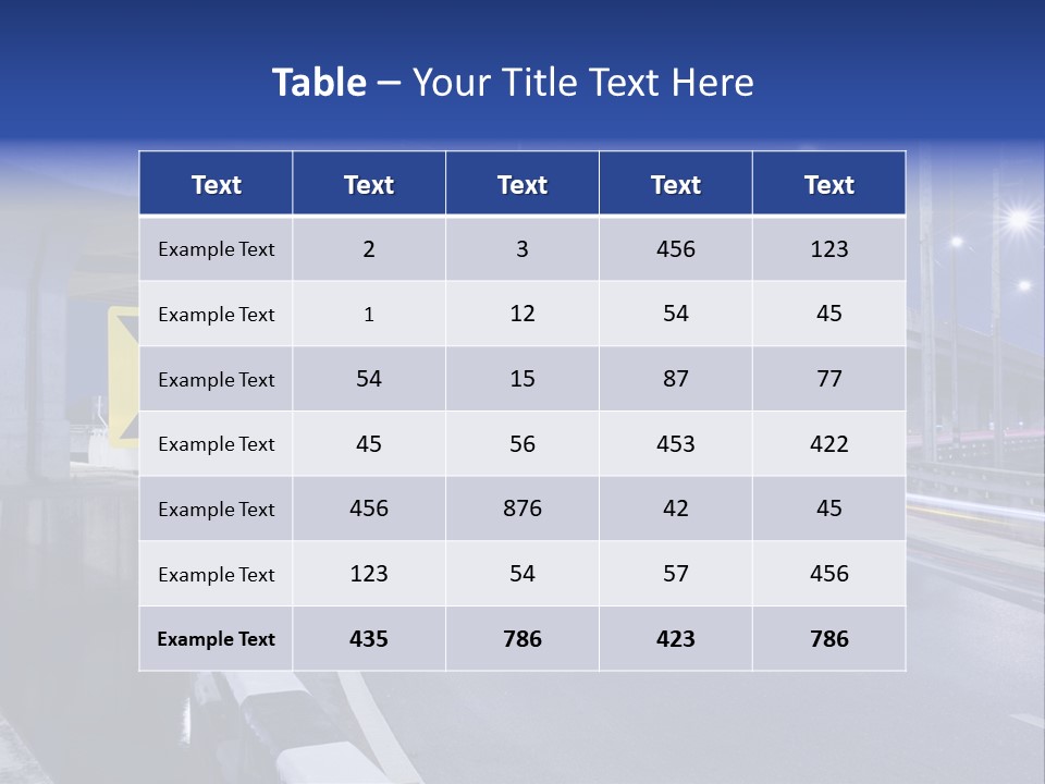 City Bypass Column PowerPoint Template