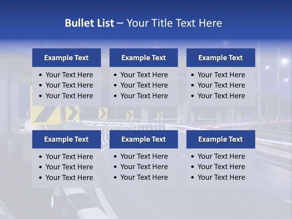 City Bypass Column PowerPoint Template