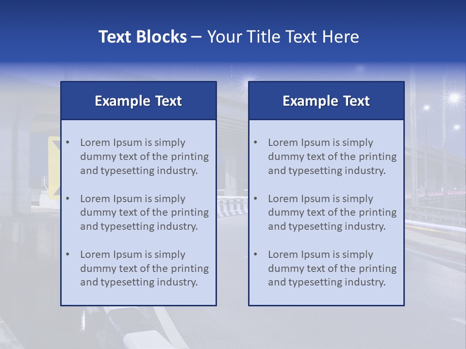 City Bypass Column PowerPoint Template