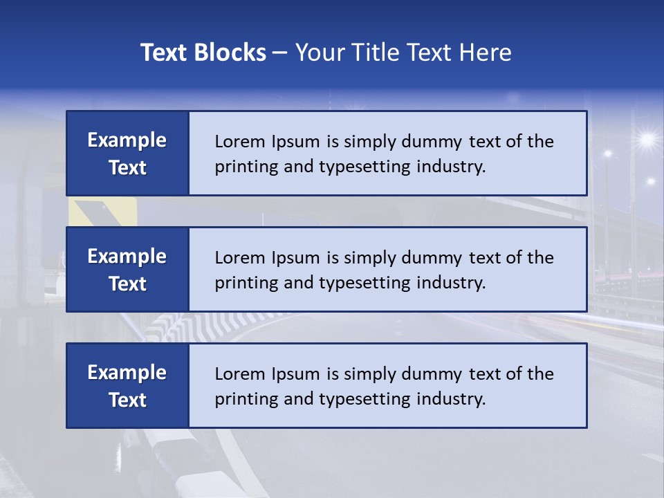 City Bypass Column PowerPoint Template