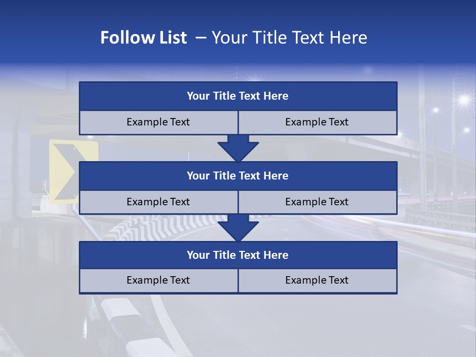 City Bypass Column PowerPoint Template