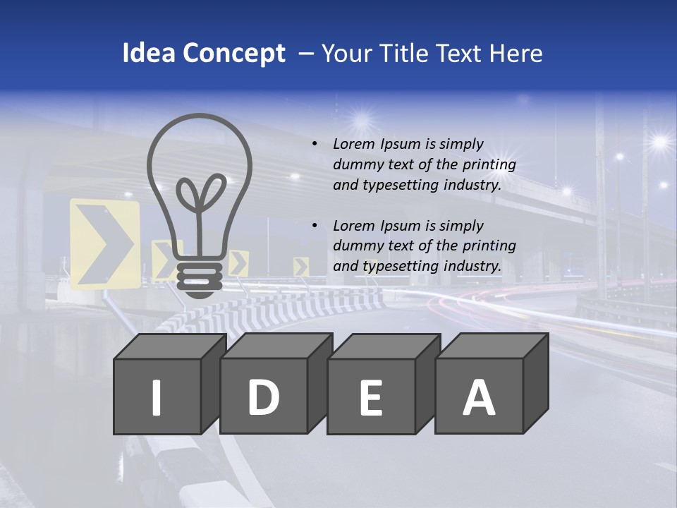 City Bypass Column PowerPoint Template