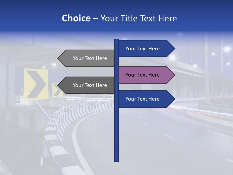 City Bypass Column PowerPoint Template