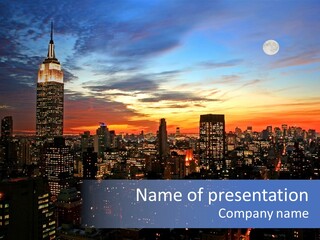 White Manhattan America PowerPoint Template