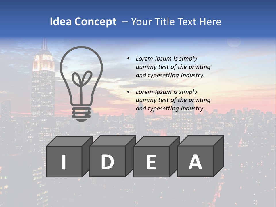 White Manhattan America PowerPoint Template