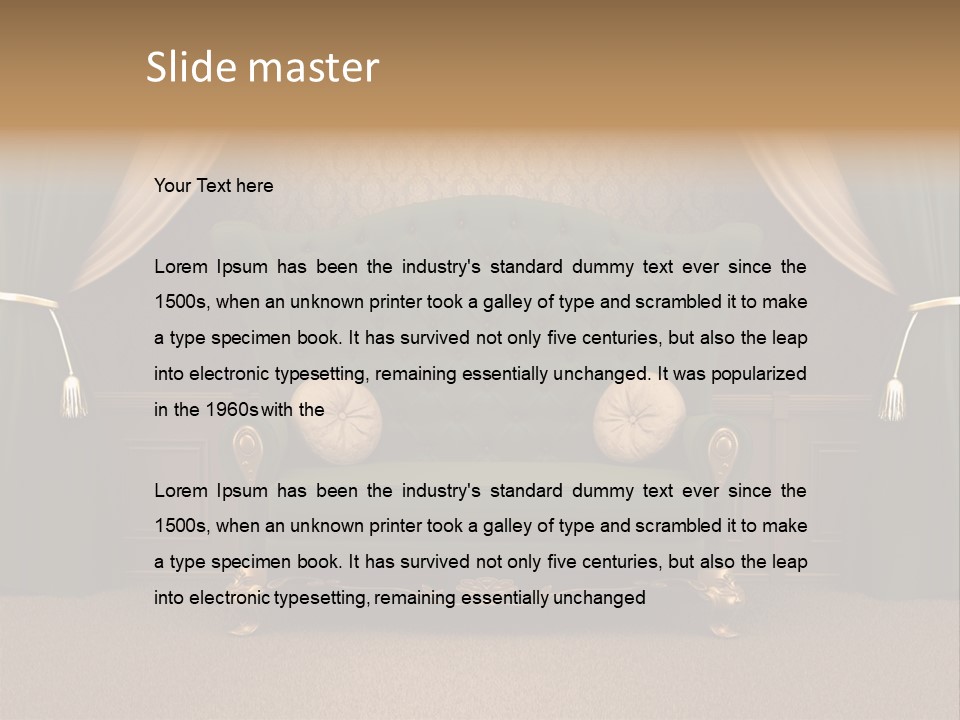 Opera Green Golden PowerPoint Template