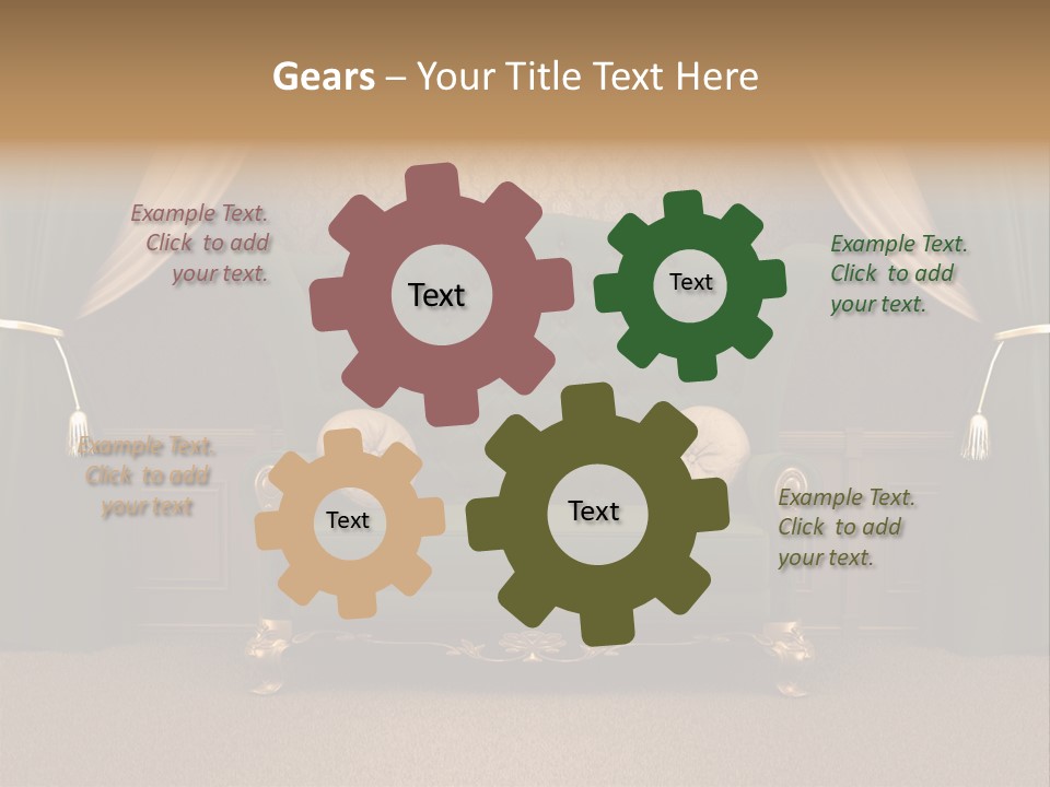 Opera Green Golden PowerPoint Template